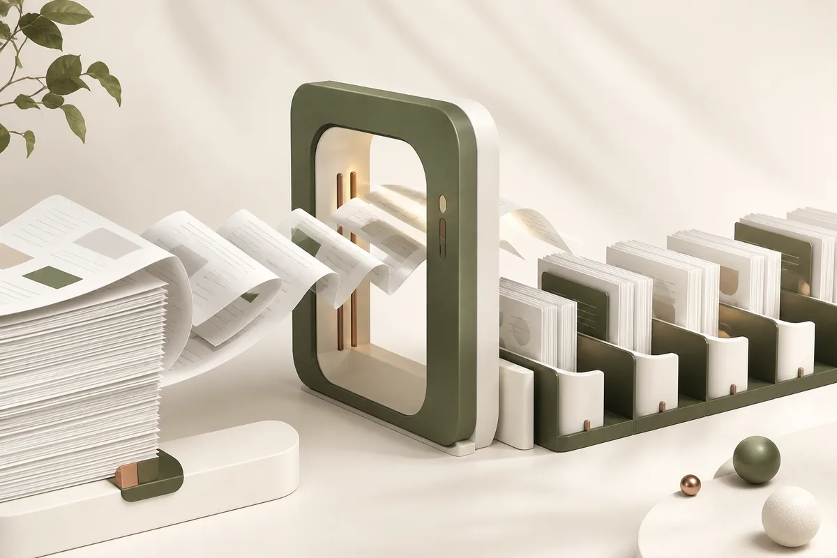 Editorial visualization of automated PDF document processing